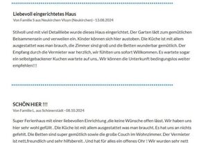 Ferienhaus "Schön hier" – Ferienhaus, bis 7 Gäste, großer Garten, Parkplätze