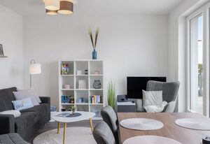 Weiße Villen – Erstklassiges Apartment für Familien an der Ostsee mit Balkon & Infrarotsauna