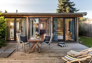 Pommernhaus Bay Cabin, Kamin, SUP's – großer umzäunter Garten