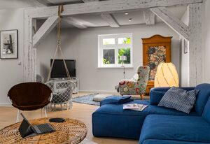 Pommernhaus Seevogelhof in Rieth Kamin Ruderboot – Reetgedecktes Fachwerkhaus, Kamin, Ruderboot, SUP's