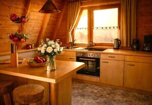 Komfortabeles Finnhuetten Ferienhaus im Fischerdorf Freest