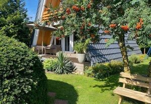 Komfortabeles Finnhuetten Ferienhaus im Fischerdorf Freest