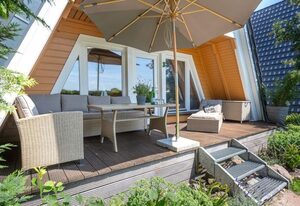 Finnhütte in Freest mit Sauna und umzäunten Grundstück – Finnhütten-Ferienhaus