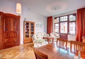 Ahlbeck, Villa Medici - seitlicher Meerblick – Medici-Sonnenbalkon WG6