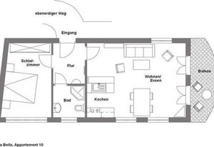 Villa Bella behindertenfreundliche Wohnung 1.Reihe – Wohnung 10 behindertenfreundlich