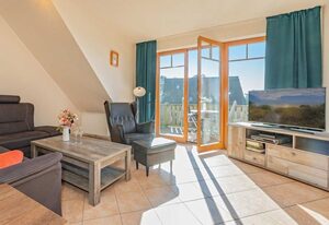 Ferienwohnung Skorpion – Moderne Ferienwohnung mit Sauna & Garten – Platz für 8 Gäste in Strandnähe