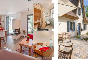 Ferienhaus Auszeitfischer – Ferienhaus auf Usedom im Fischerdorf im Grünen – mit Sauna & großem Garten