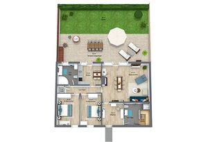 Insellicht BRINKMANNHAUS - entspannend groß fast am Strand Sauna Terrasse Grill