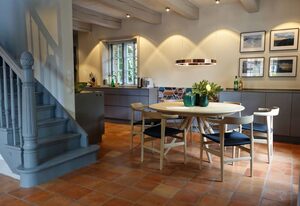 Reethus Haupthaus im EG/ OG – Reethus in Borgsum: 121 m², Sauna, Kamin & Garten, 5 Sterne
