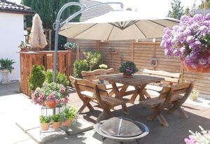 Bungalow Vincent, mit Terrasse, Grill & WLAN – Bungalow mit Garten, Terrasse und Grill