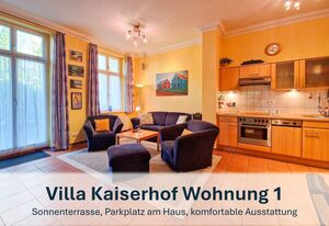 Zinnowitz, Kaiserhof WG 1 mit  Kamin – Zinnowitz, Villa Kaiserhof, WG1