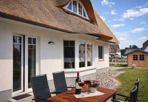 E8 Reetdach Ferienhaus mit Sauna Ostseebad Rerik – E8: 4-Raum-Reetdachhaus Strandvogel mit Sauna und Kamin