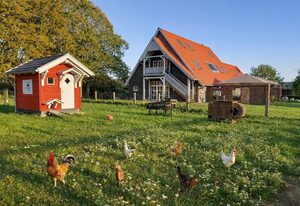 H3 Wohnen am Hofcafé mit Feierscheune Ostseebad Rerik – Nr.2/ 2-Raum-FeWo (links, 64m²) 2-5 Pers., OG