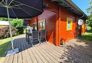 A10 Ostsee Land Ferienhäuser Brusow Kröpelin – A10: 3-Raum-Holzhaus Bine mit Kamin, Terrasse, Podsauna