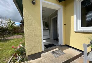 Garten-Ferienhaus Biendorf OT Westenbrügge – 3-Raum-Ferienhaus (max 3 Pers, 63m²) mit Gartenterrasse