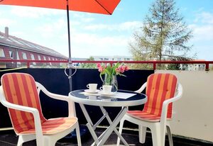 Meerglück im Dünengarten mit Balkon & Meerblick OFC 20