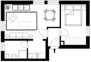 Souterrain-FeWo Bernsteinkajüte im Ostseepark Waterfront – Wohnung 40