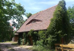 Ferienhaus Lehmhaus mit Naturbadeteich