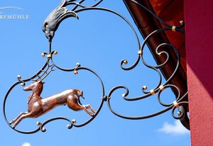 Hirschen Dorfmühle – Doppelzimmer mit Balkon, Bad oder Dusche/WC