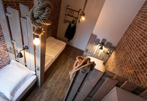 Hostel Heimathafen – Bett im Hostel Dreibettzimmer