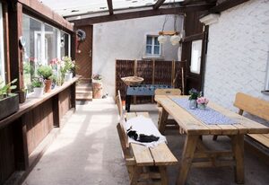 Ferienwohnung Schwabenhof – Ferienwohnung 1 mit überdachter Terrasse