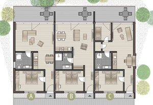 Steigerwald-Apartments – Apartment C mit großem Balkon