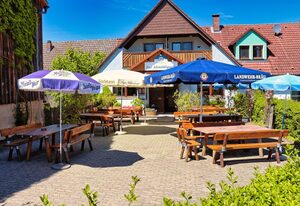 Gasthof zur Altmühlquelle – Doppelzimmer im fränkischen Stil - direkte Lage an der Altmühl