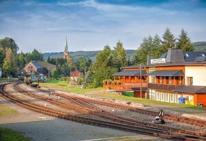 Pension An der Erzgebirgsbahn – Familienzimmer mit Kochzeile