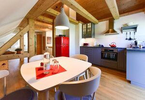 Dachgiebeloase – Appartement/Fewo, Dusche, WC, 1 Schlafraum