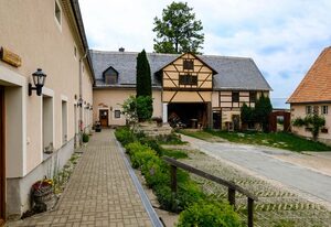 Ferienhof Näcke mit Flechtwerkstatt – Appartement/Fewo, Dusche, WC
