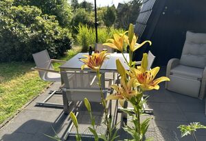 Schönes Ferienhaus 400m vom See, Sauna, Kamin, Klima, Garten