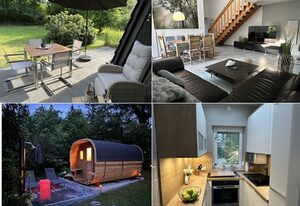 Ferienhaus Frankenwald 80qm unweit vom See in Lichtenberg - Sauna, Klima, Kamin, Garten - Bad Steben - Hof Saale