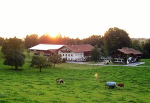 Unterwildenriederhof – Ferienwohnung Hochries, Balkon, eigener Eingang, 1 Schlafzimmer, Wohn/Schlafraum