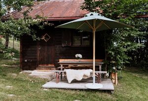 Haslauer Hüttn – Hütte 40qm, 2 Schlafzimmer, Küche, Garten, W-LAN