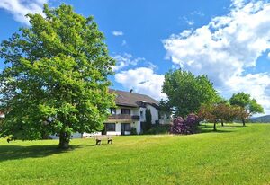 Pension Schneider – Mehrbettzimmer mit Blick ins Grüne