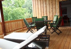 Ferienwohnung Sternschnuppe – Ferienwohnung im 1.Stock mit großem überdachten Balkon/Loggia mit See- und Bergblick
