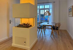 Piratenschatz- Design-Wohnung mit privaten Spa, Kamin, Meerblick & Gym