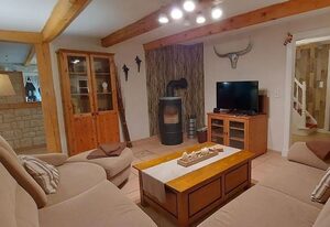 Große Strandperle – Stilvolle 100m² Unterkunft mit Kamin, Terrasse und drei Schlafzimmern