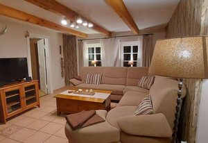 Große Strandperle – Stilvolle 100m² Unterkunft mit Kamin, Terrasse und drei Schlafzimmern