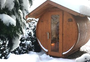 Ferienwohnung Villa sorglos Suite | Chiemgau Karte – Panorama Suite im Dachgeschoss 100qm mit Sauna-Fass im Garten