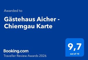 Gästehaus Aicher - Chiemgau Karte – Ferienwohnung Kienberg für 2 Personen, 1 Schlafzimmer, Balkon, 38m²