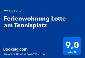 Ferienwohnung Lotte (am Tennisplatz)