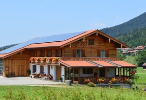 Schusterbauer - Chiemgau Karte – Ferienwohnung Staufen für 4 Personen, Schlafzimmer, Wohnschlafraum, 43 qm