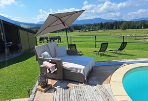 Ferienwohnung am Wirtshof – Ferienwohnung Abendsonne, 43 m², Balkon, Pool, WLAN