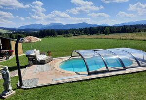 Ferienwohnung am Wirtshof – Ferienwohnung Abendsonne, 43 m², Balkon, Pool, WLAN