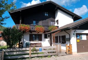 Gipfelblick am Wössenerbach – Ferienwohnung Gipfelblick, 41 qm, bis 3 Personen, Wohnschlafraum, Balkon