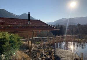 Bergsucht Ruhpolding – Chalet Ferienhaus 110qm, 3 Schlafz., Wohnzi., off. Kamin, Balk., 2 Bäder, 2 WCs