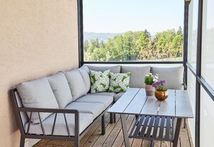Ferienwohnungen Wald und Wiese – Ferienwohnung Wiese mit überdachter Außenlounge