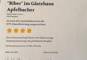 Gästehaus Apfelbacher – Ferienwohnung Biber