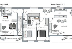 Fewo Lehner – Ferienwohnung Felsenblick mit Balkon